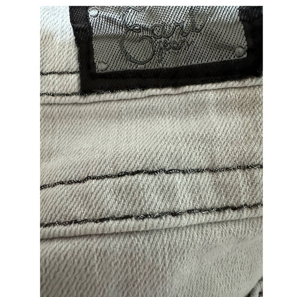 Earl Jean Light Gray Embellished Pocket Straight Leg Jeans Size 2P - Picture 4 of 5